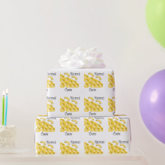 Macaroni Cheese Design Wrapping Paper