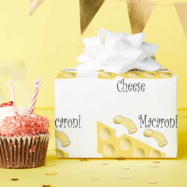 Macaroni Cheese Design  Wrapping Paper (Birthday Party)