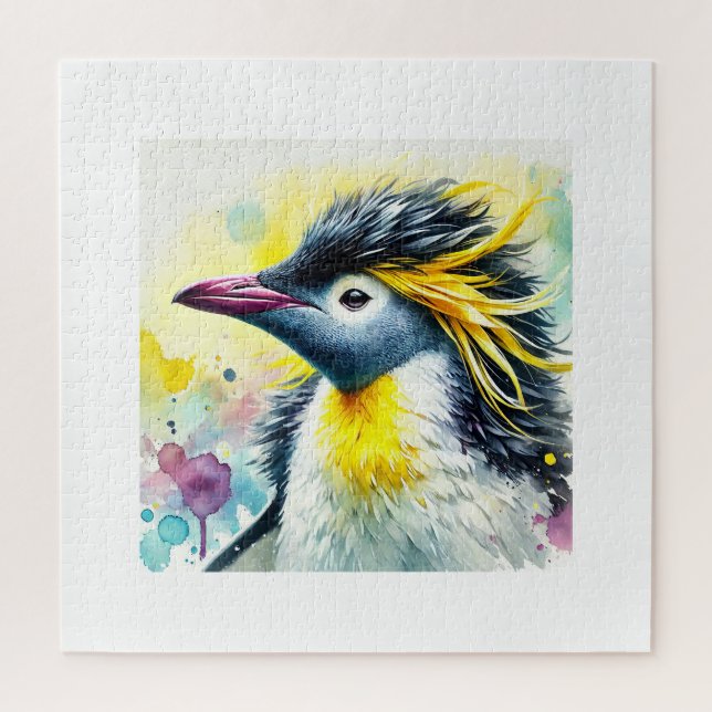 Macaroni Penguin 240624AREF136 - Watercolor Jigsaw Puzzle (Vertical)