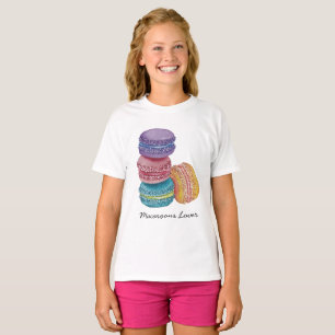 Macarons Arc-En-Ciel Dans T-Shirt Aquarelle