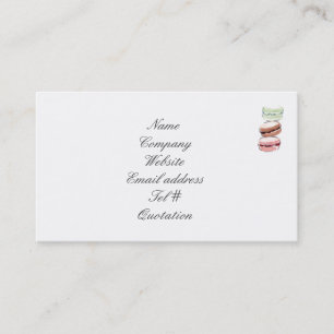 Macarons business card
