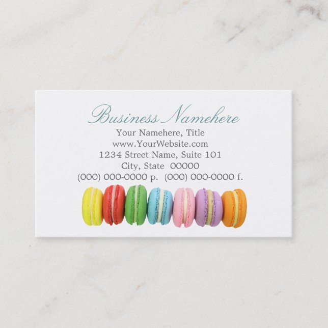 Macarons Cartes de visite (Devant)