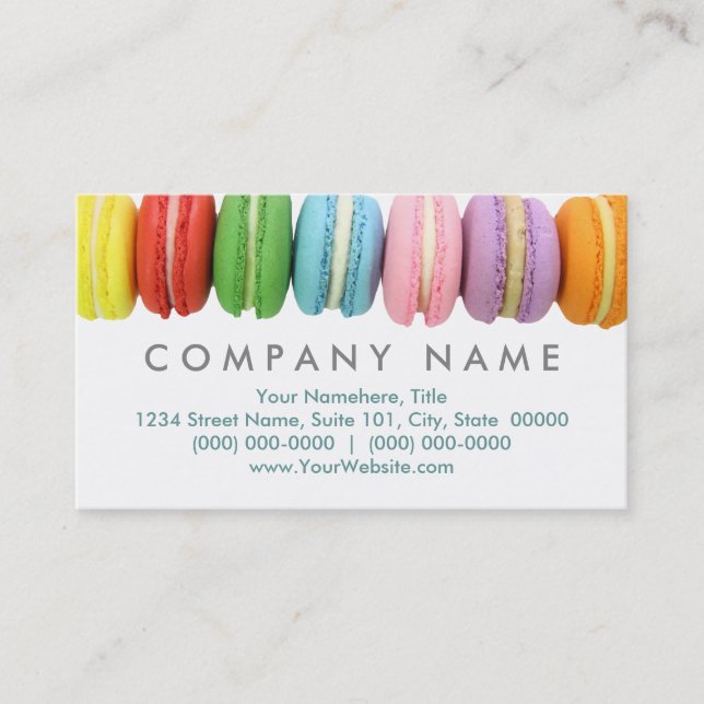 Macarons Cartes de visite (Devant)