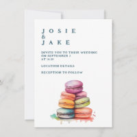 Macarons couleur Whimsical invitations de mariage