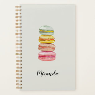Macarons français Aquarelle Monogramme peint à la 