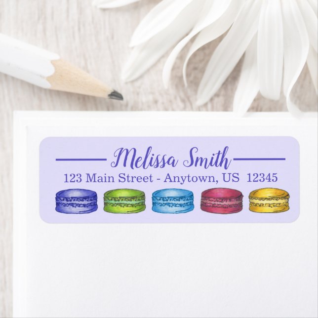 Macarons français pastel Tea Party pour l'enterrem (En situation)