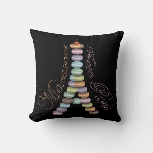 Macarons From Paris Pillow (Front)