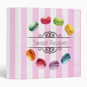 Macarons In A Circle   French Pastry in Watercolor Binder