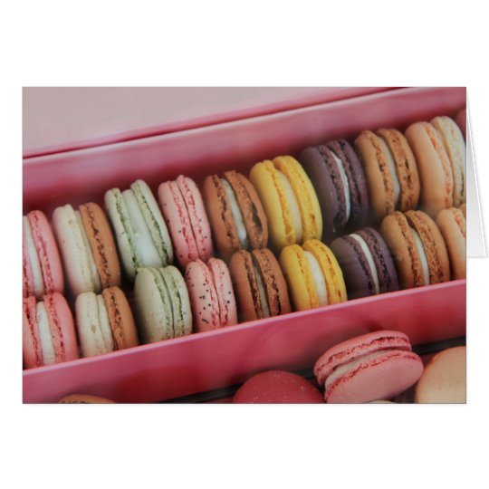 Macarons in different colours card