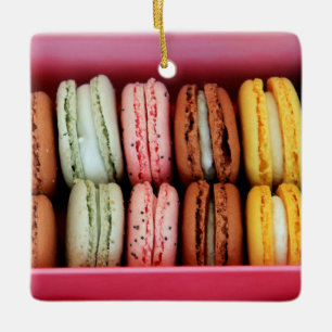 Macarons in different colours ceramic ornament