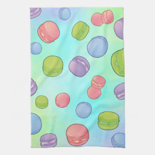 Macarons kitchen towel