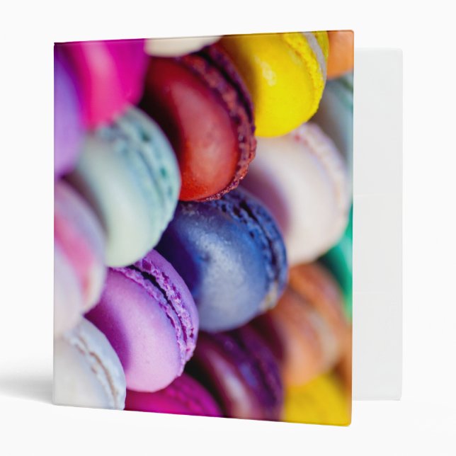 Macarons Macaroons rainbow sweets dessert binder (Front/Inside)