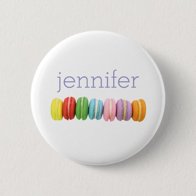 Macarons Personalized Button (Front)