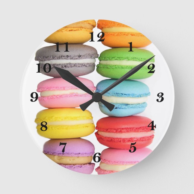 Macarons Round Clock (Front)