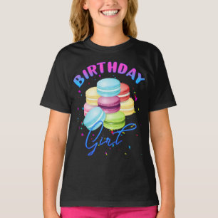 Macarons Sweet Birthday Girl Candy Lovers Theme T- T-Shirt