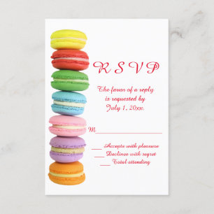 Macarons Wedding RSVP Card