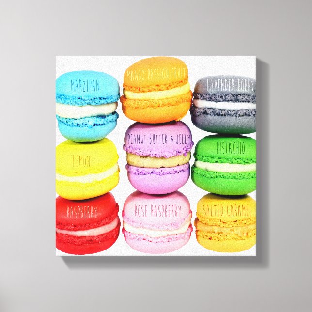 Macarons Wrapped Canvas (Front)