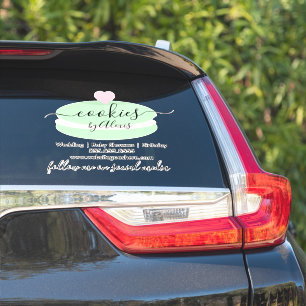 Macaroon Cookies Logo Bakery Business Car Sticker
