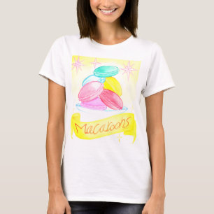 Macaroon Day womens white T-shert T-Shirt