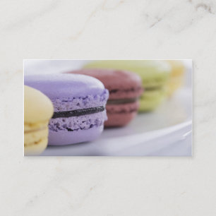 Macaroon macaron french pastry chef bakery caterer business card
