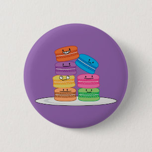 Macaroon Macaroons Cookie French sweet dessert 2 Inch Round Button