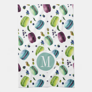 Macaroons & Berries Pattern Kitchen Towel