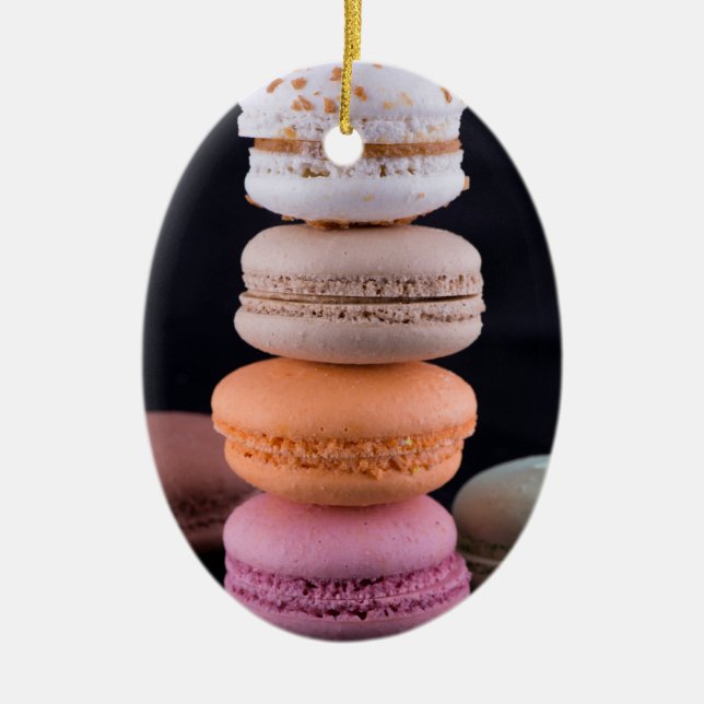 Macaroons Ceramic Ornament (Front)