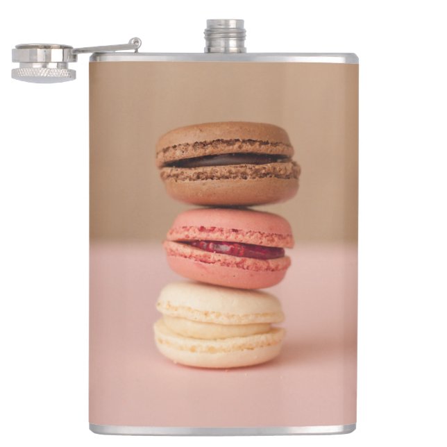 Macaroons custom monogram flasks (Opened)