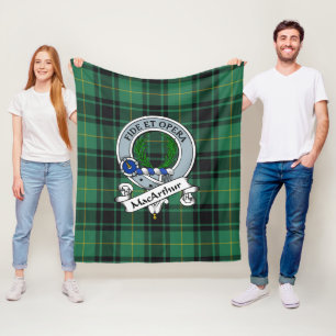 MacArthur Ancient Clan Badge Tartan Plaid Fleece Blanket