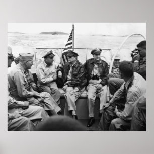 MacArthur and his Generals Poster