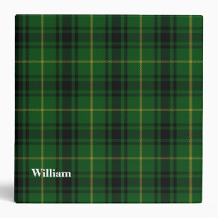 MacArthur Clan Custom Tartan Plaid Binder