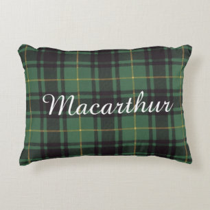 Macarthur clan Plaid Scottish tartan Decorative Pillow