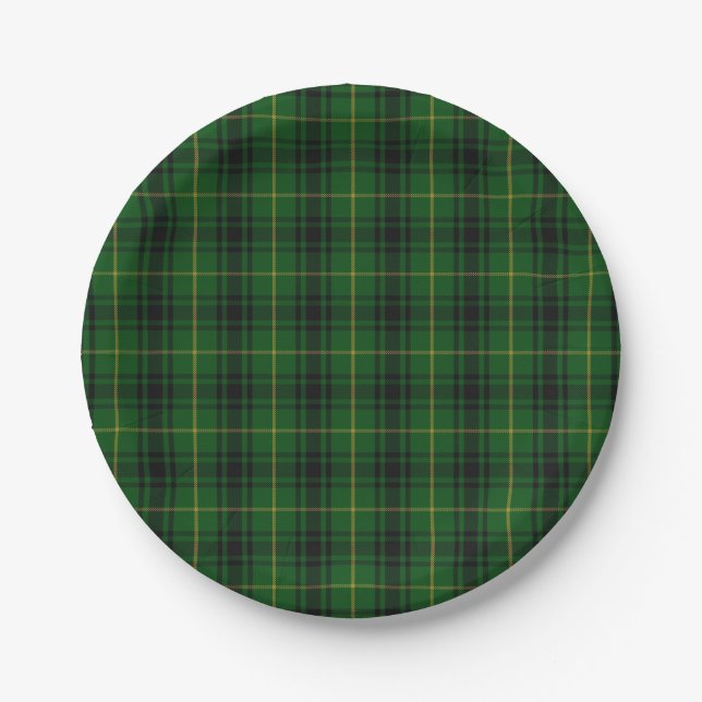 MacArthur Clan Tartan Plaid Paper Plate (Front)