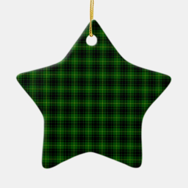 MacArthur Tartan Ceramic Ornament (Front)