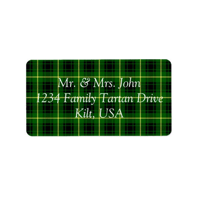 MacArthur Tartan Étiquette (Devant)