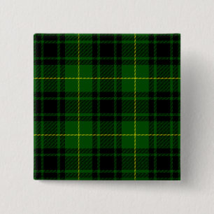 MacArthur tartan green plaid 2 Inch Square Button
