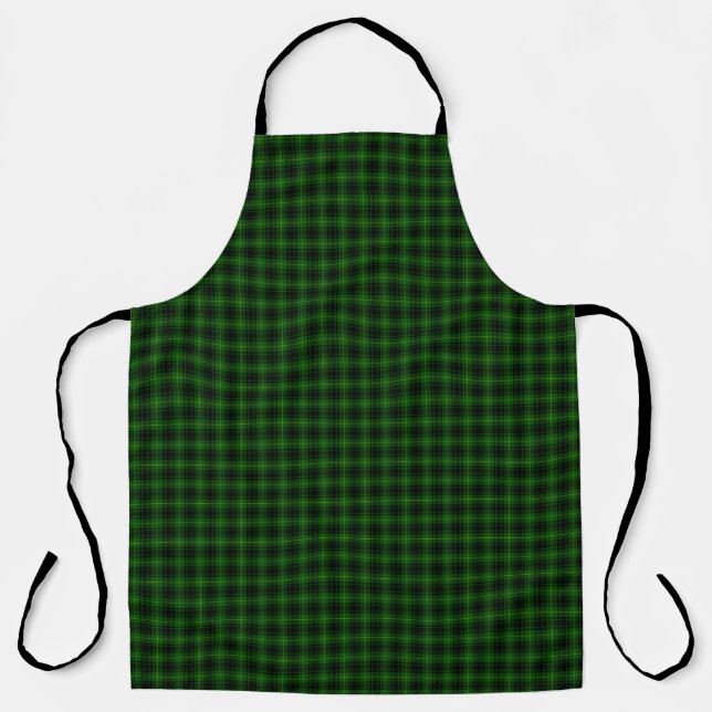MacArthur tartan green plaid Apron (Front)