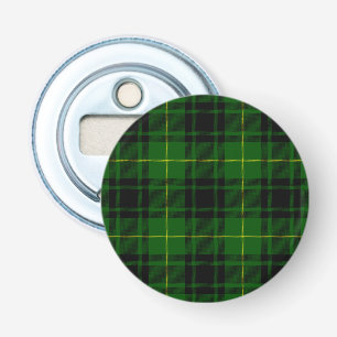 MacArthur tartan green plaid Bottle Opener