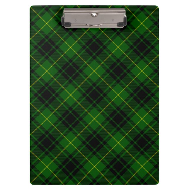 MacArthur tartan green plaid Clipboard (Front)