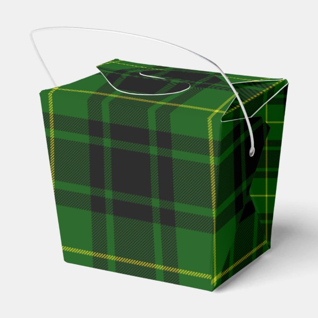MacArthur tartan green plaid Favor Box (Back Side)