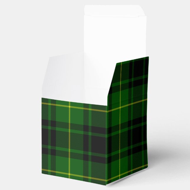 MacArthur tartan green plaid Favor Box (Opened)