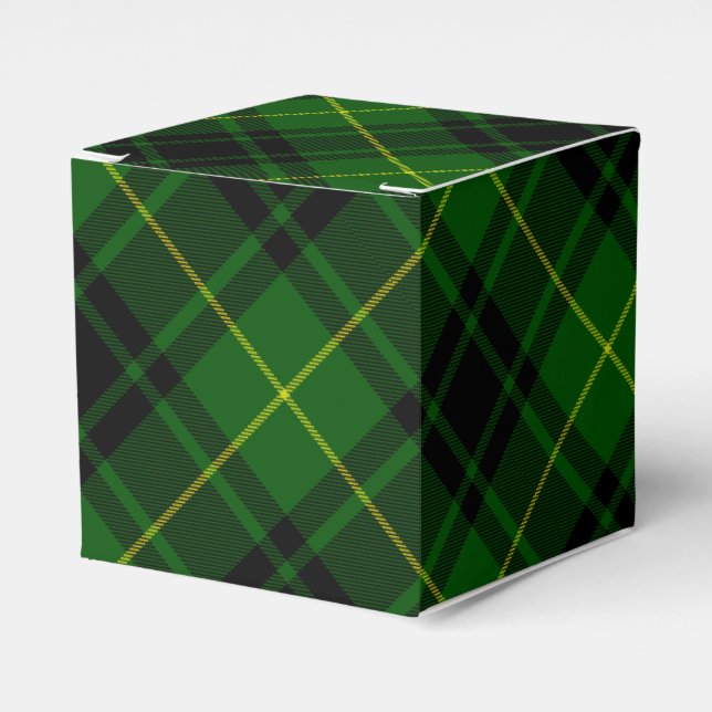 MacArthur tartan green plaid Favor Box (Front Side)