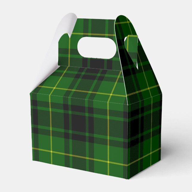 MacArthur tartan green plaid Favor Box (Front Side)