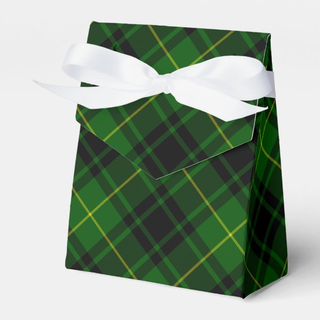 MacArthur tartan green plaid Favor Box (Front Side)