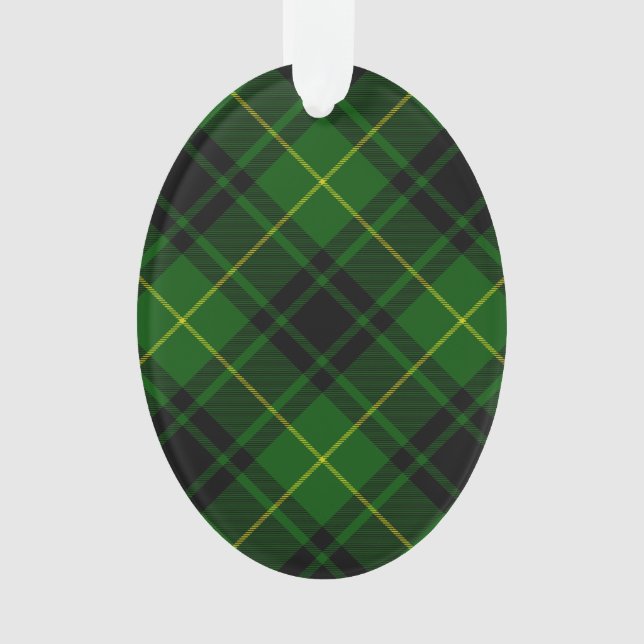 MacArthur tartan green plaid Ornament (Front)