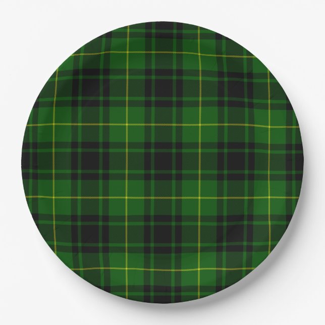 MacArthur tartan green plaid Paper Plate (Front)