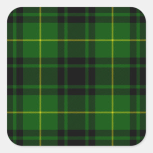 MacArthur tartan green plaid Square Sticker