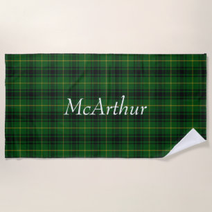 MacArthur Tartan Plaid Beach Towel