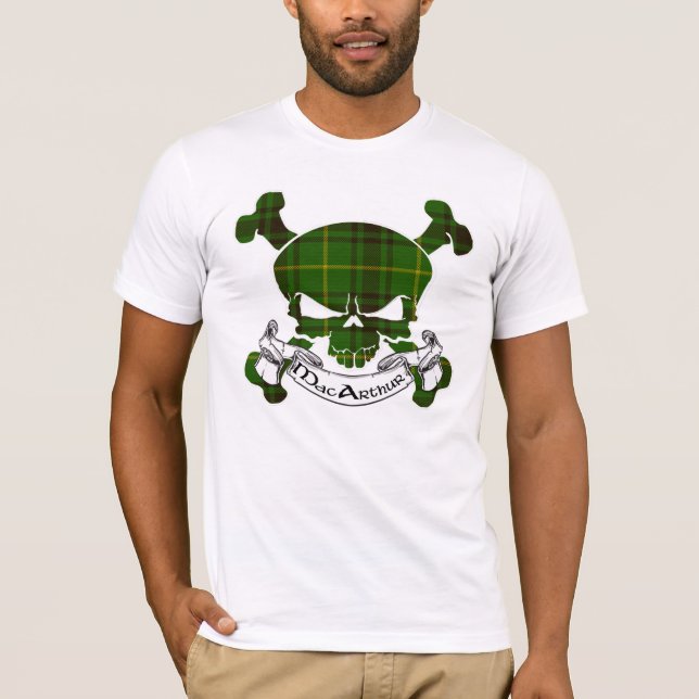MacArthur Tartan Skull T-Shirt (Front)