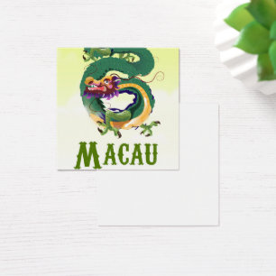 Macau China Vintage style travel poster